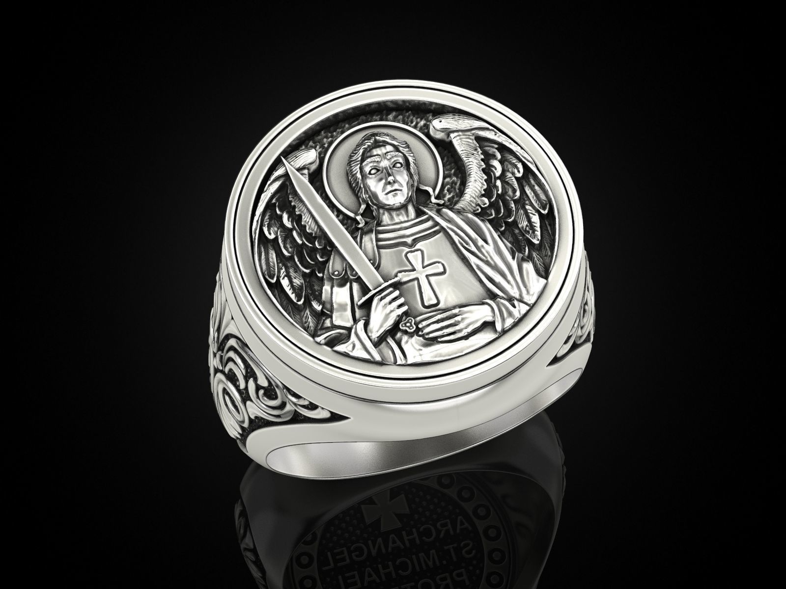 Ring ARCHANGEL MICHAEL 3D print model_15