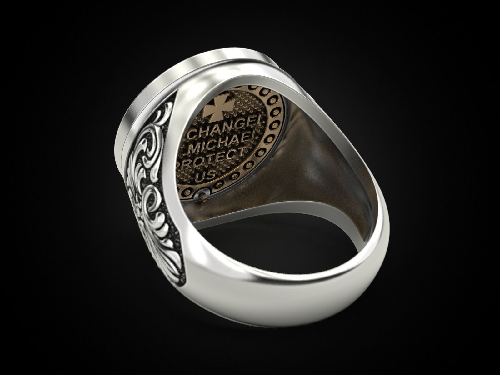 Ring ARCHANGEL MICHAEL 3D print model_6