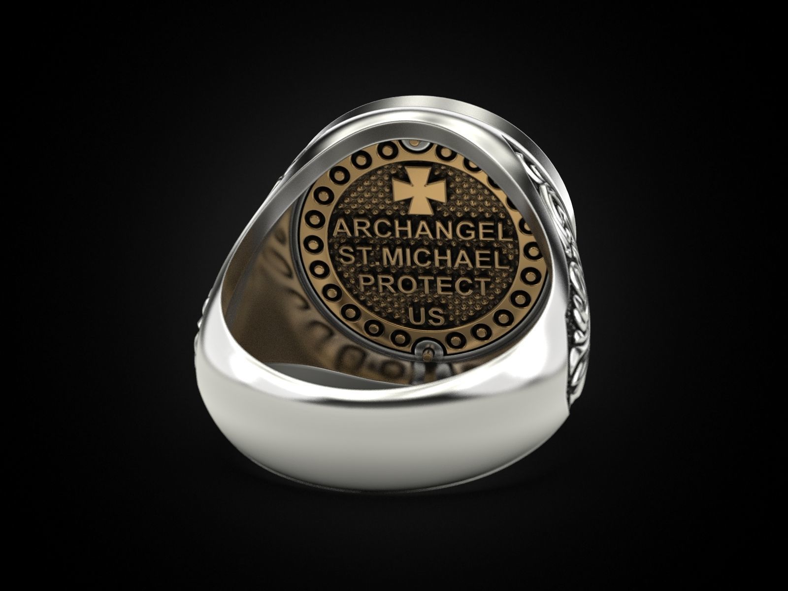 Ring ARCHANGEL MICHAEL 3D print model_5