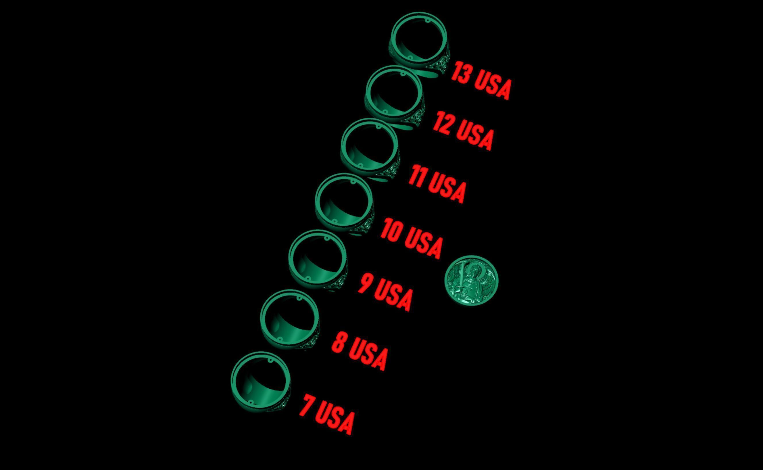 Ring ARCHANGEL MICHAEL 3D print model_13
