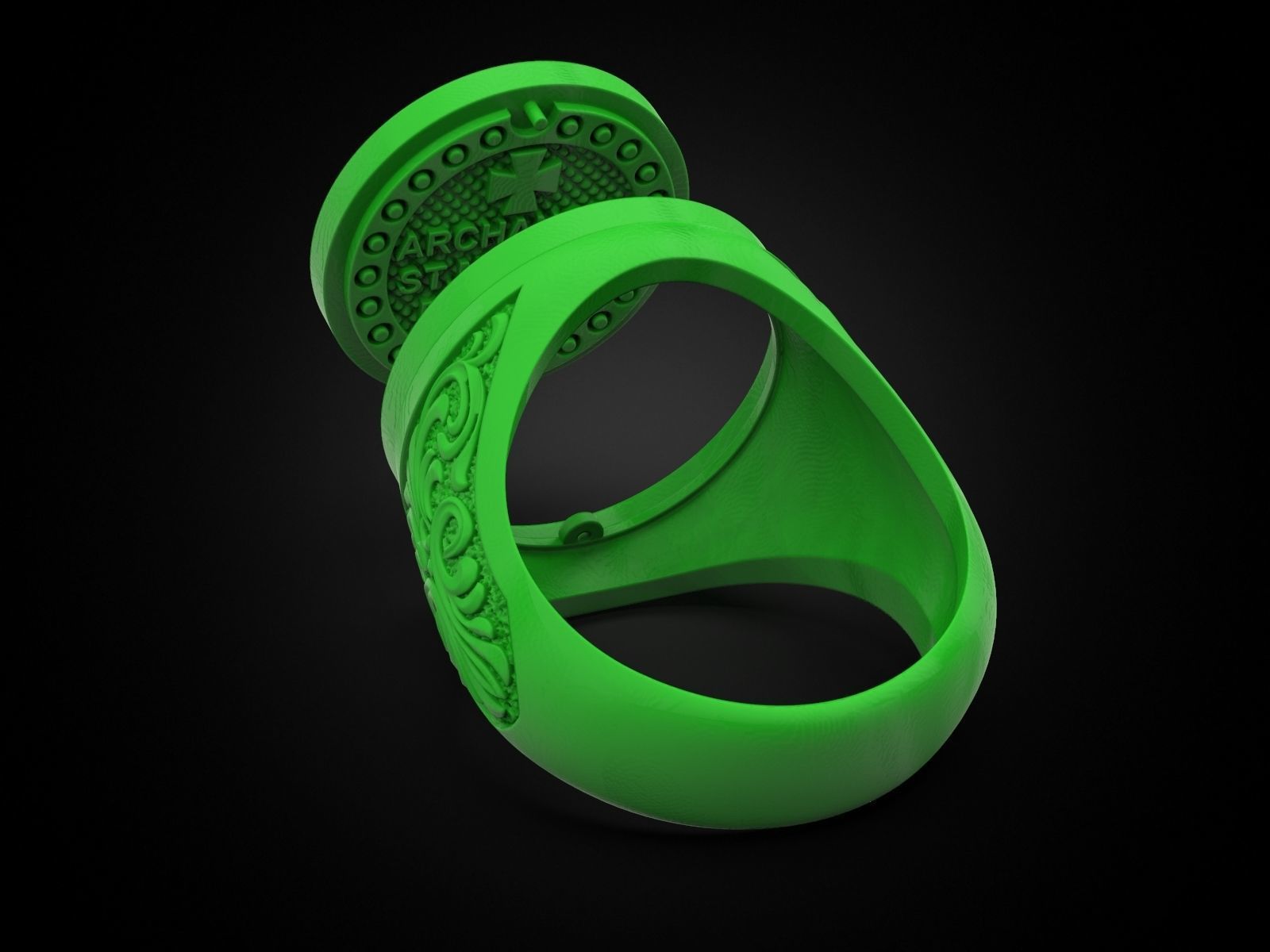 Ring ARCHANGEL MICHAEL 3D print model_11