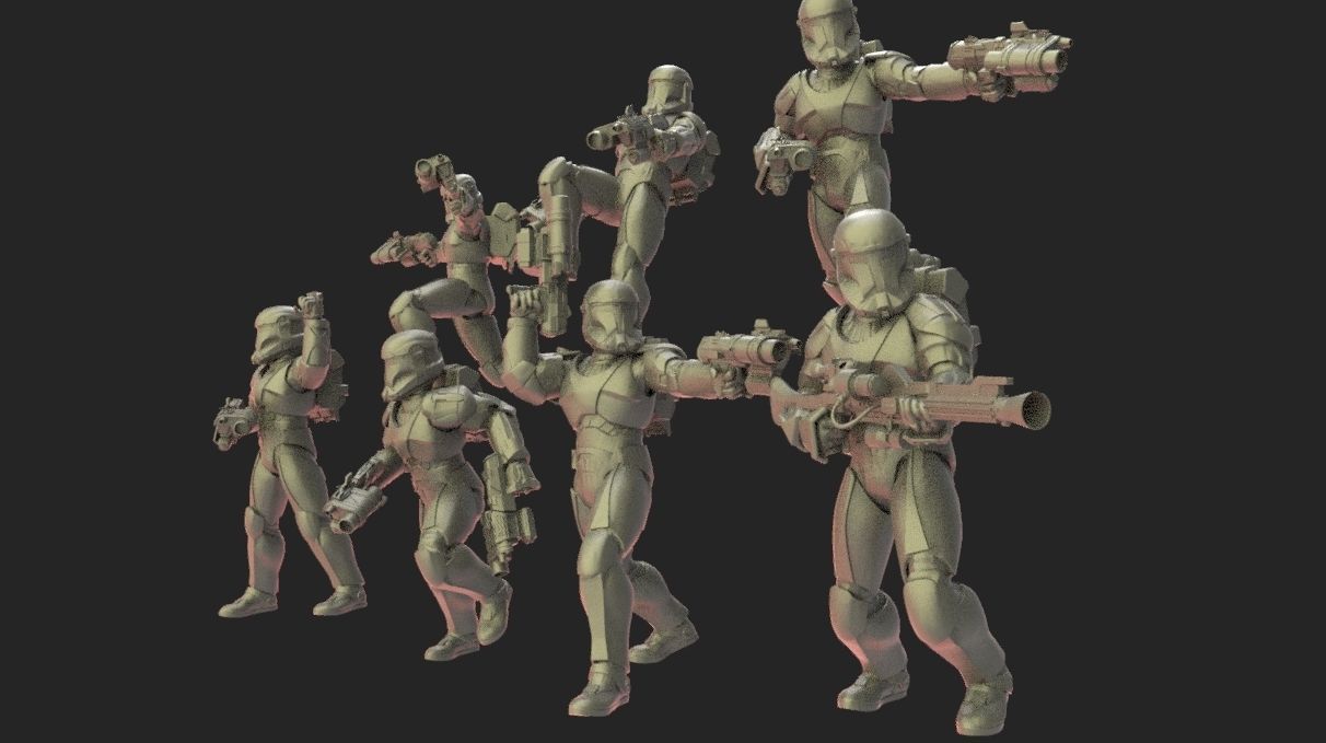 star wars legion command unit 3D model_1