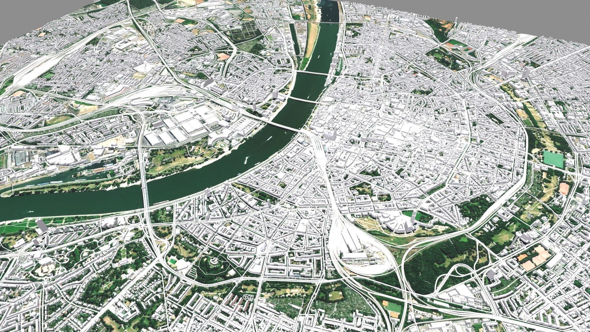 Cityscape Cologne Germany 3D model_8
