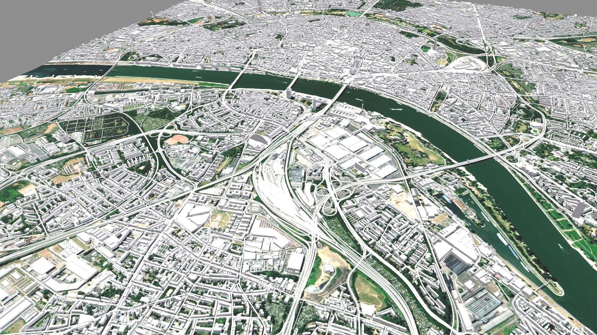 Cityscape Cologne Germany 3D model_2