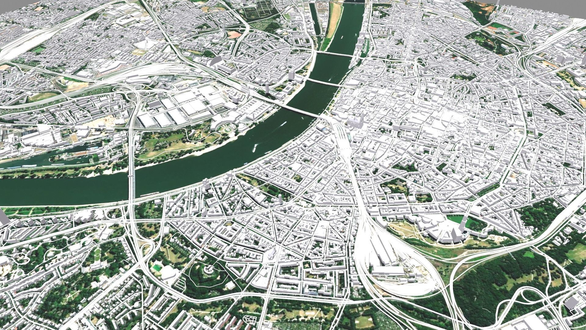 Cityscape Cologne Germany 3D model_7