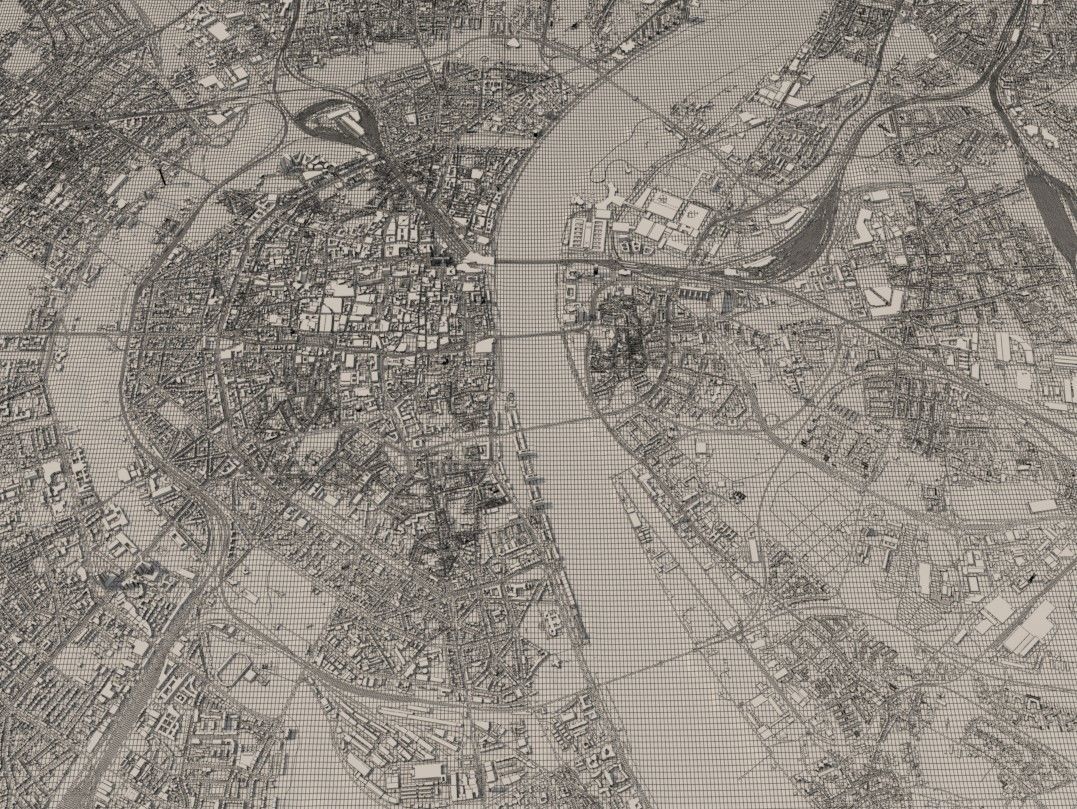 Cityscape Cologne Germany 3D model_16