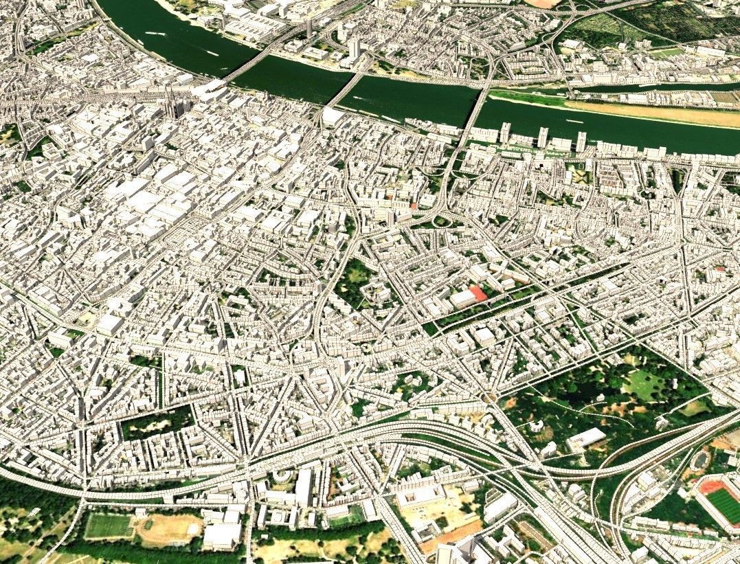 Cityscape Cologne Germany 3D model_18