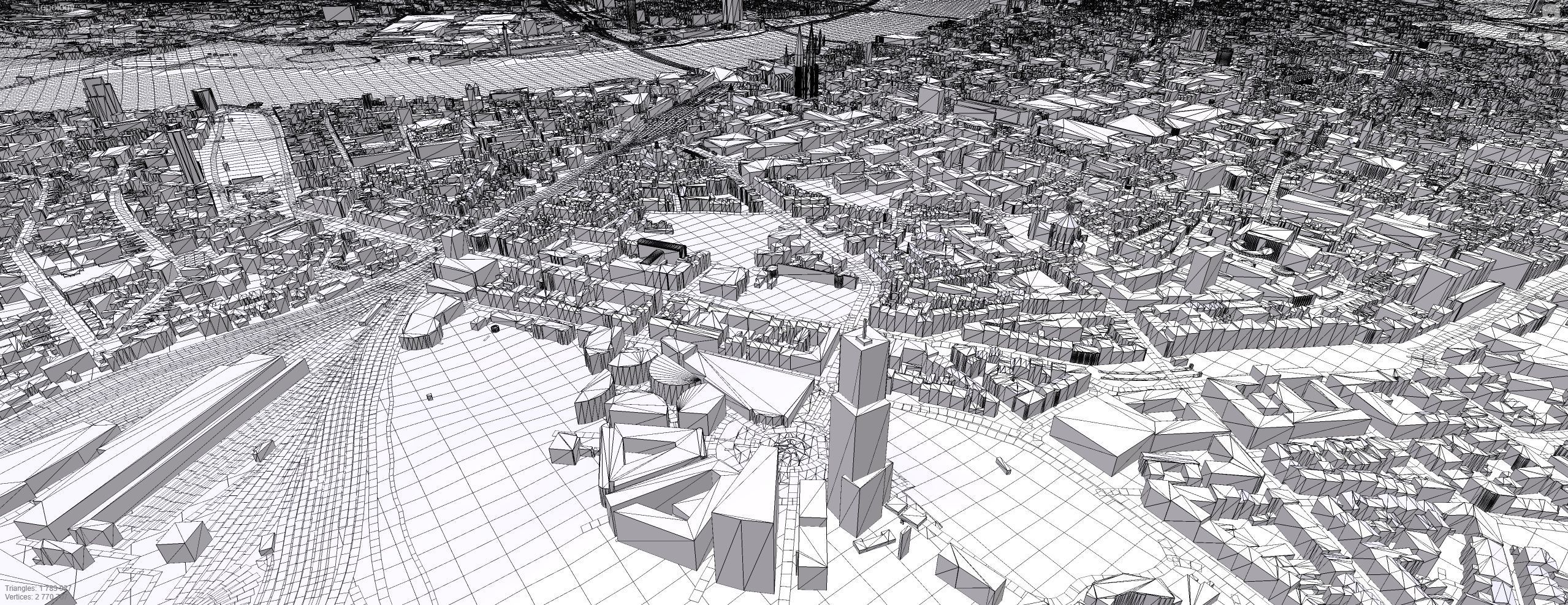 Cityscape Cologne Germany 3D model_13