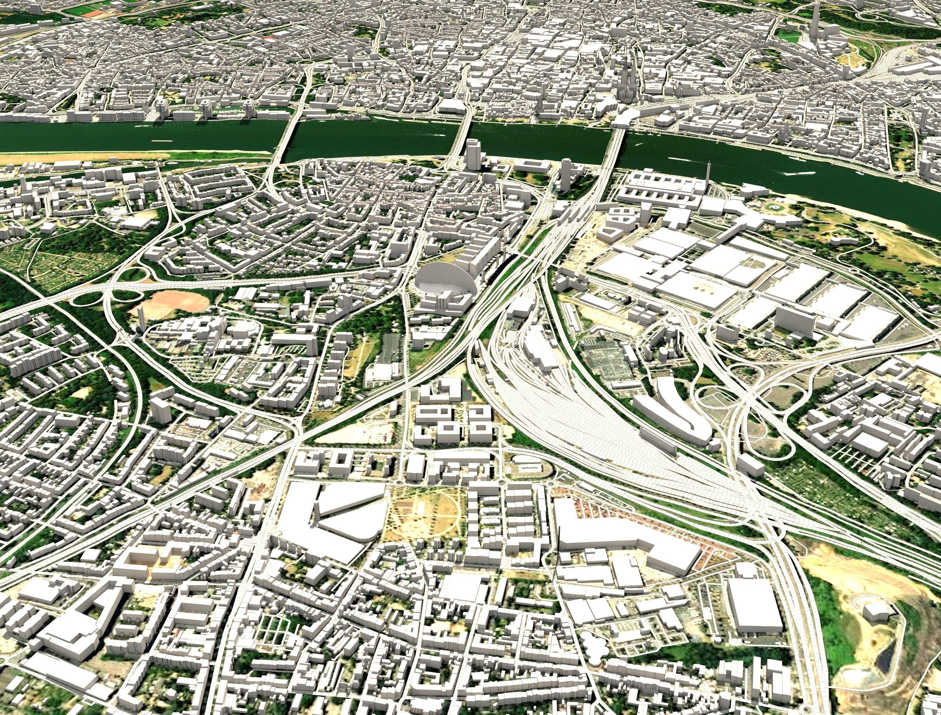 Cityscape Cologne Germany 3D model_23