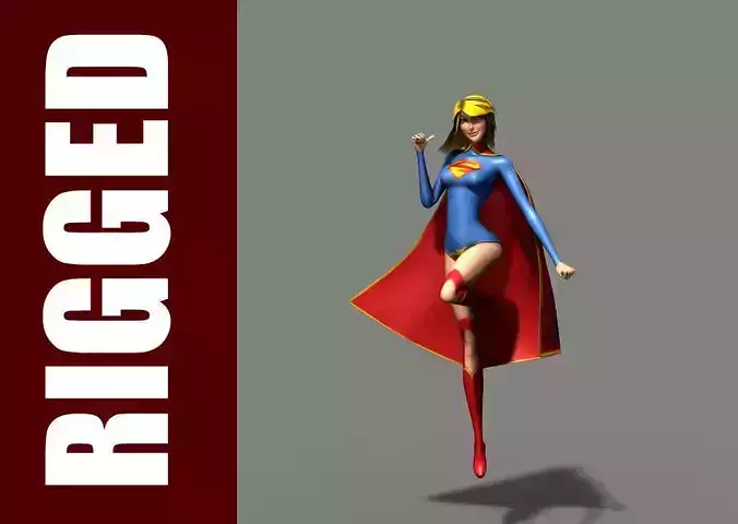 Supergirl Rig - Legacy 3D model