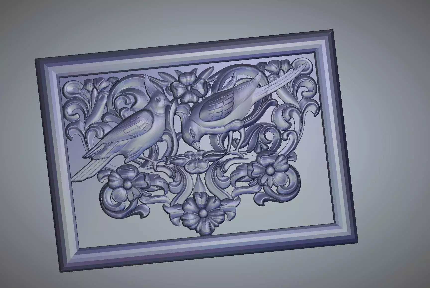 two bird 3D print model