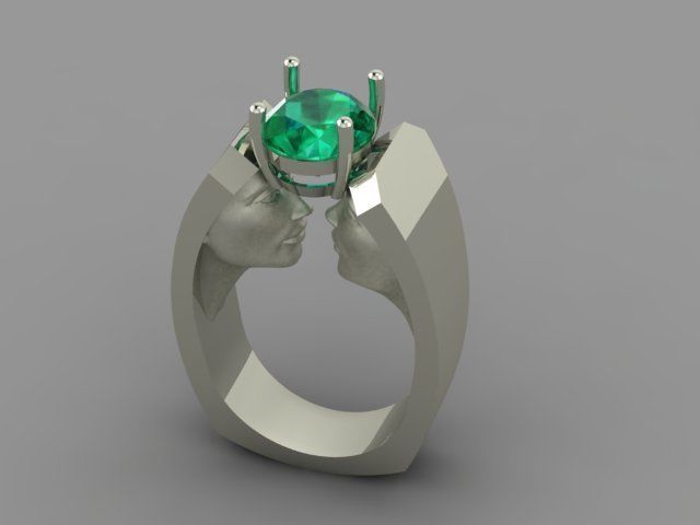 Face ring 3D print model_12