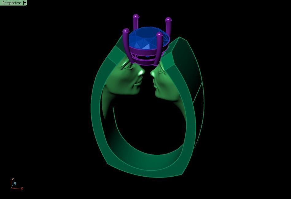 Face ring 3D print model_10