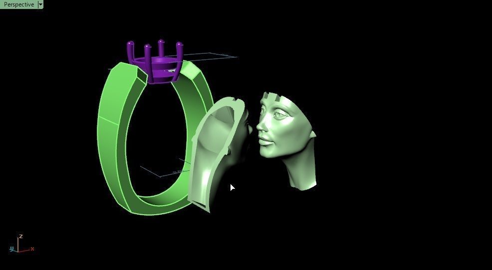 Face ring 3D print model_4