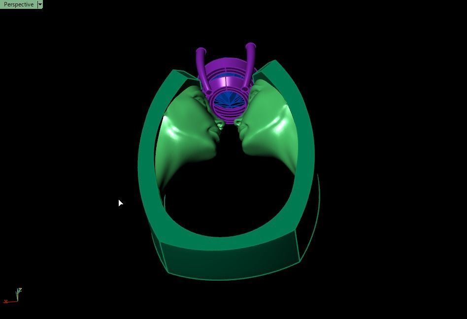 Face ring 3D print model_11