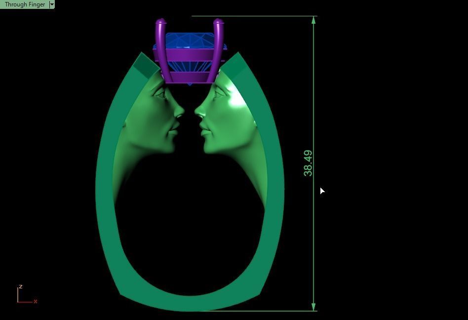 Face ring 3D print model_21
