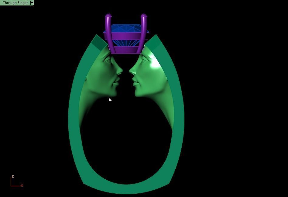 Face ring 3D print model_9