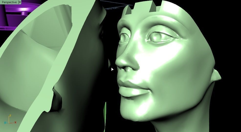 Face ring 3D print model_7