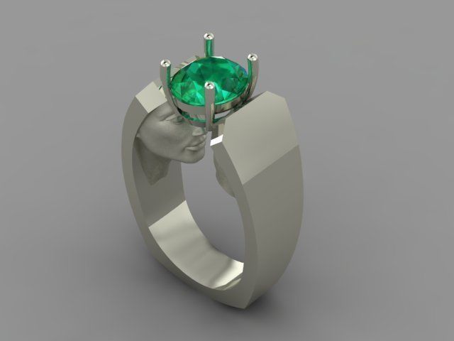 Face ring 3D print model_13