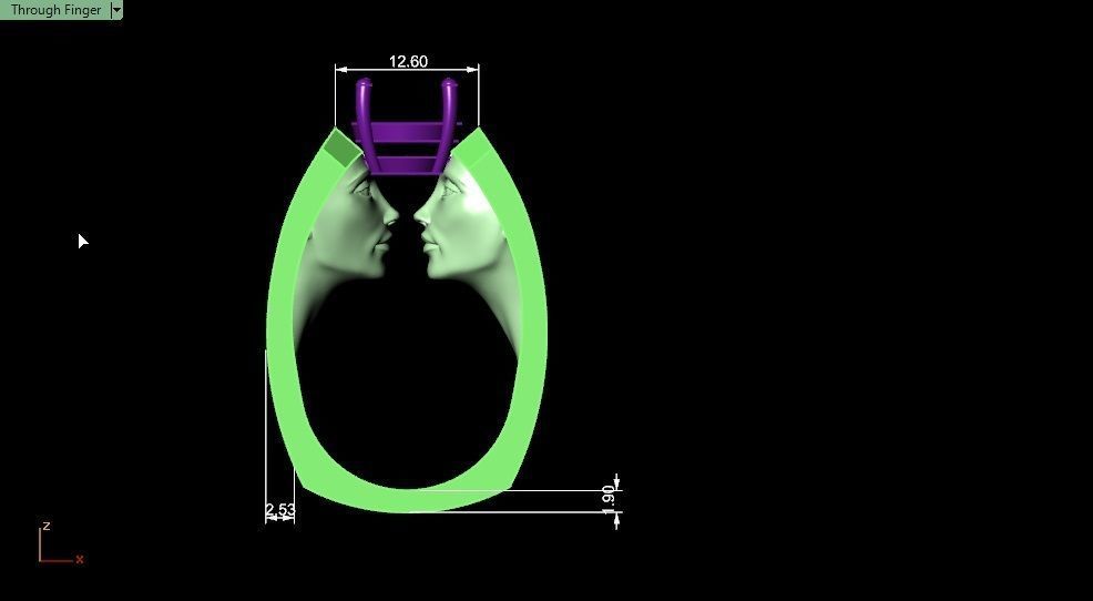 Face ring 3D print model_2