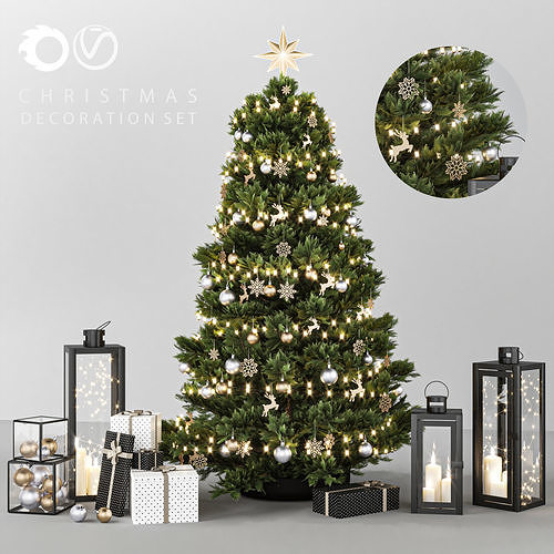 Christmas Decoration Set 3D model