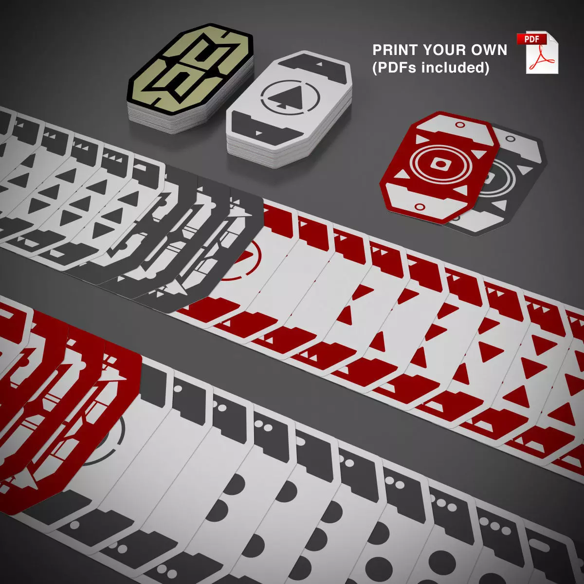 SciFi Poker Cards - Sabacc style - single textures and PDFs Low-poly 3D model
