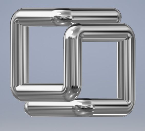 ONE LINE cube model 3D print model_6