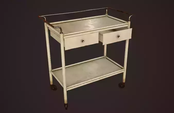 Hospital Trolley - PBR Game Ready