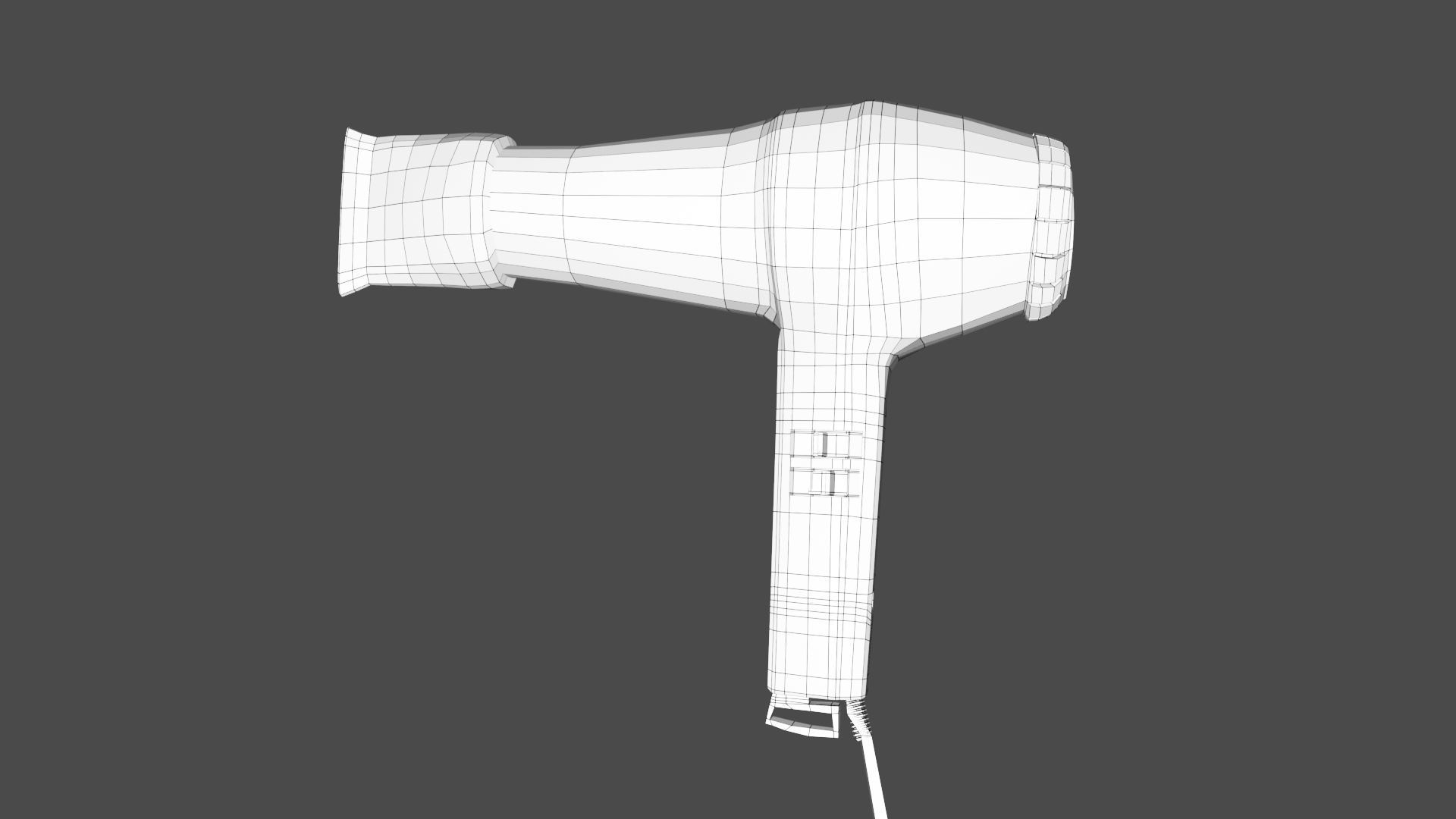 Hair Dryer Free low-poly 3D model_10