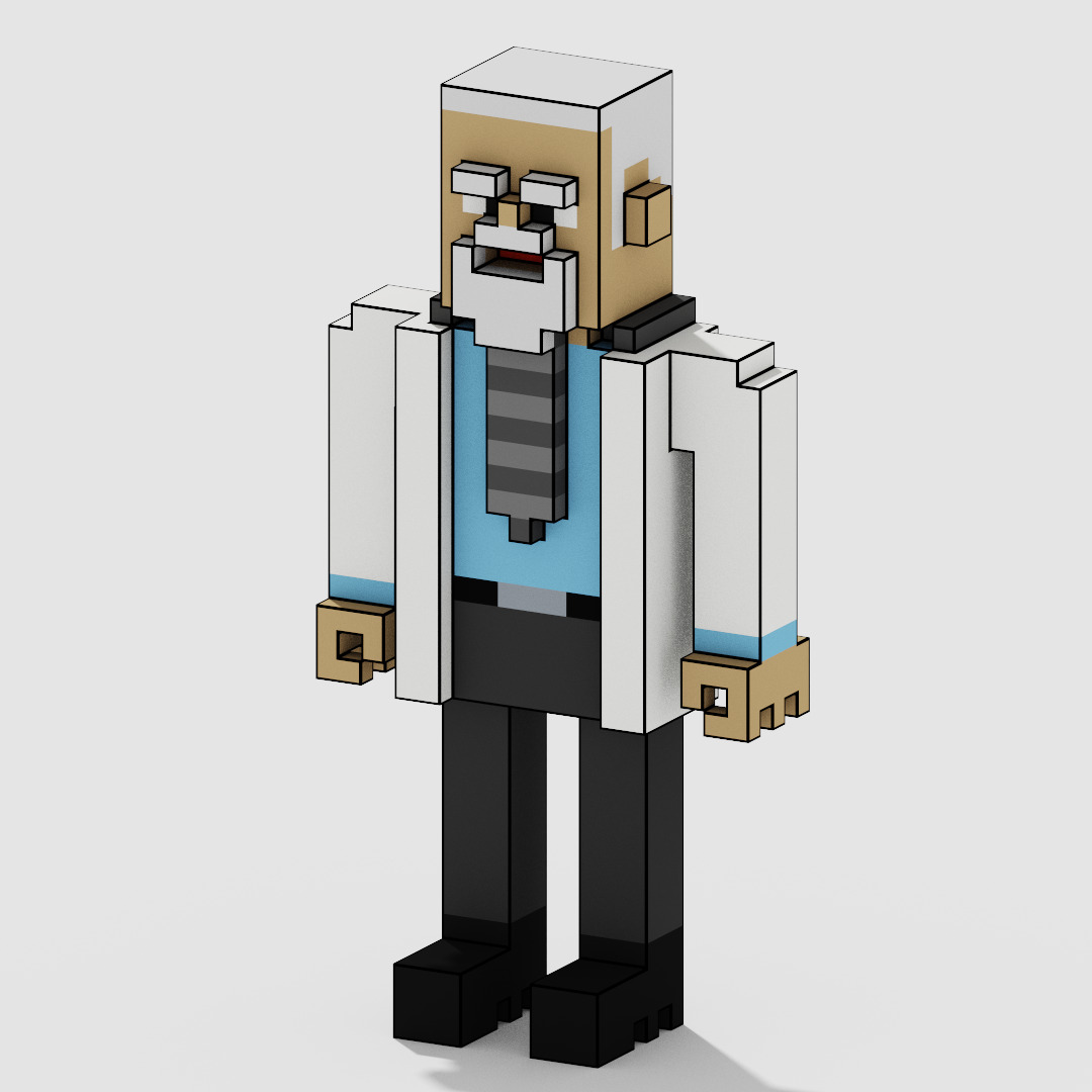 Voxel Character Pack Low-poly 3D model_17