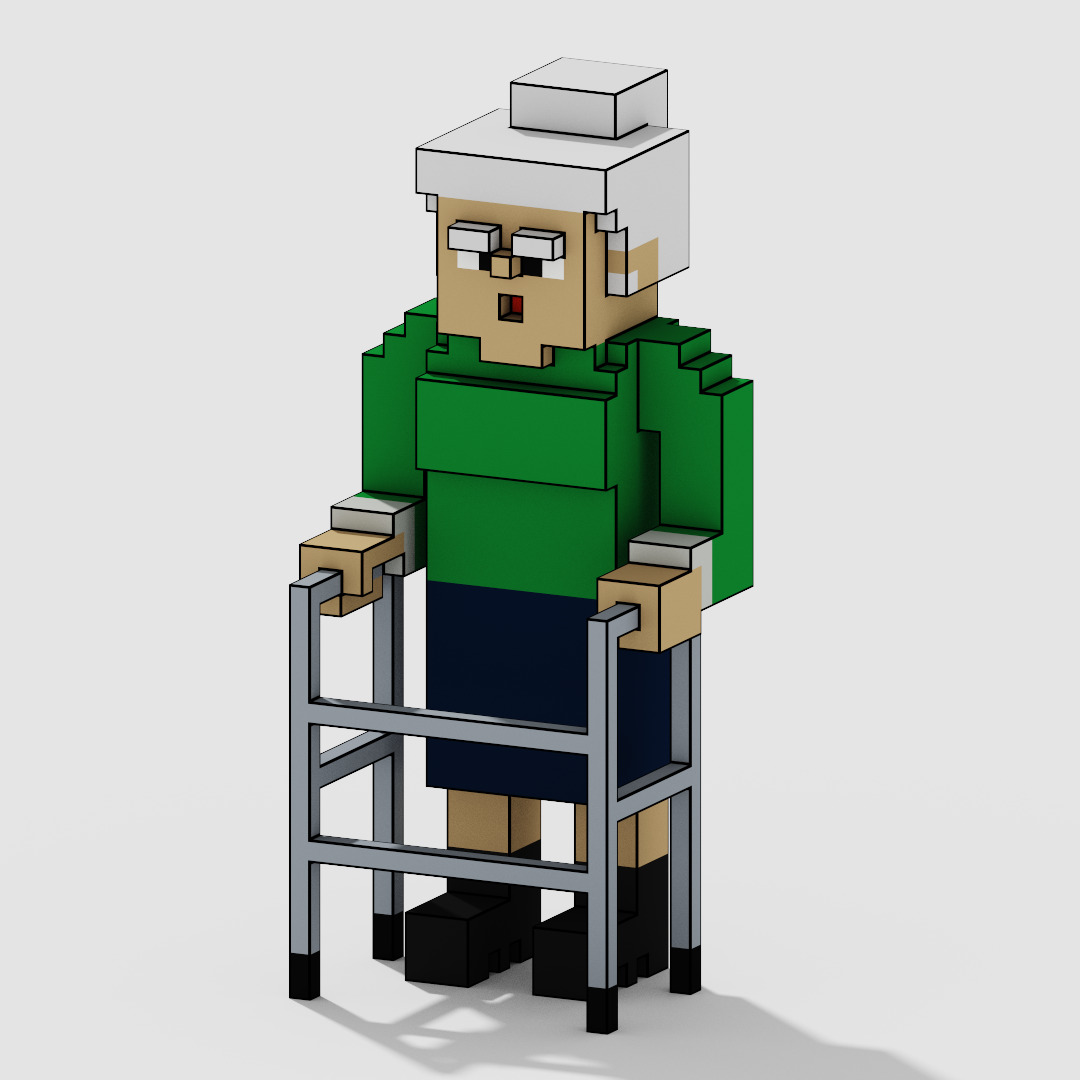 Voxel Character Pack Low-poly 3D model_32