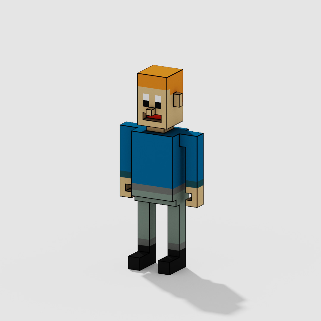 Voxel Character Pack Low-poly 3D model_30