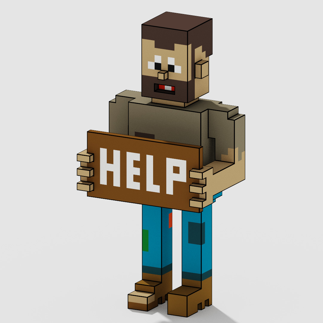 Voxel Character Pack Low-poly 3D model_26