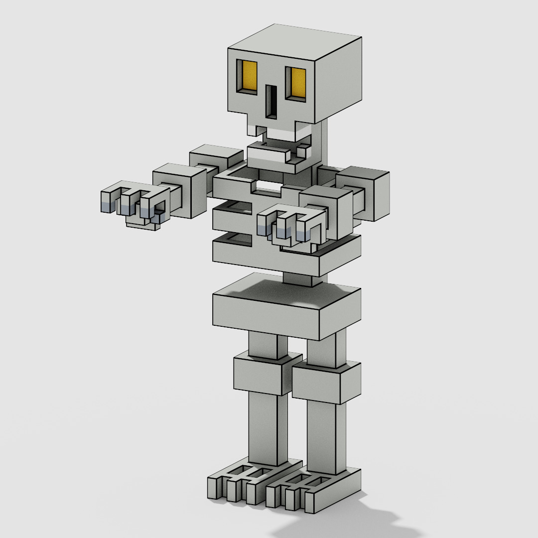 Voxel Character Pack Low-poly 3D model_11