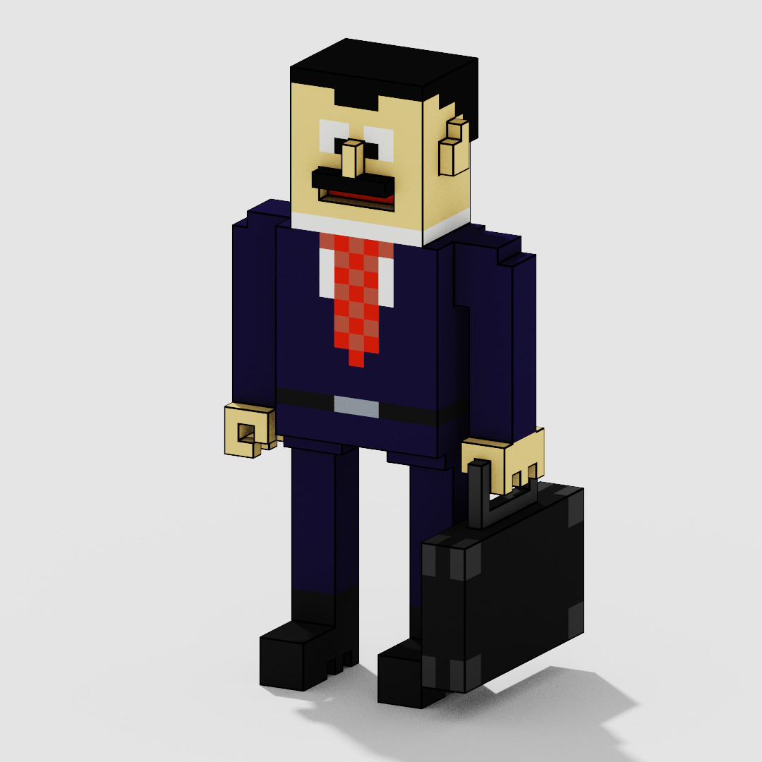 Voxel Character Pack Low-poly 3D model_13