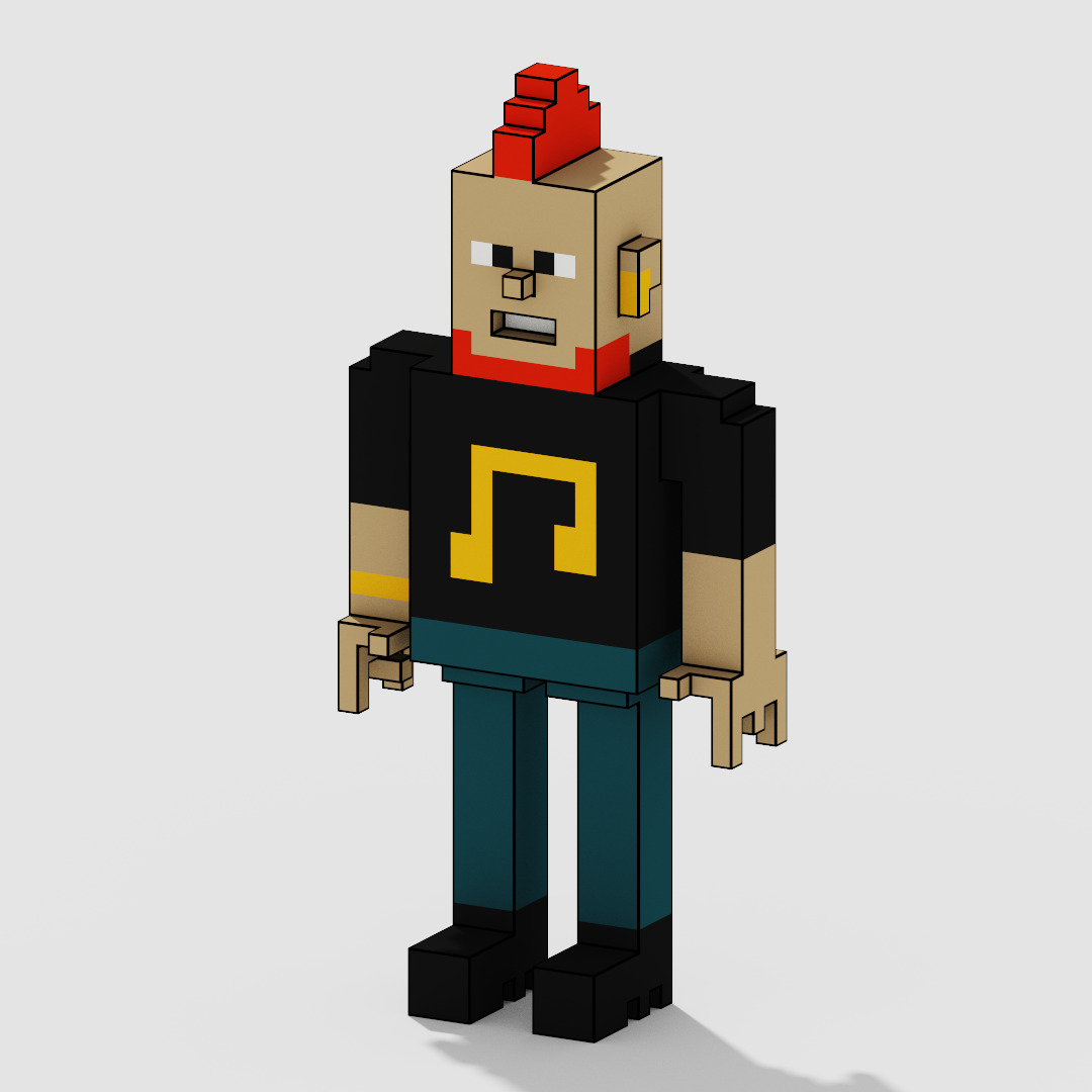 Voxel Character Pack Low-poly 3D model_27