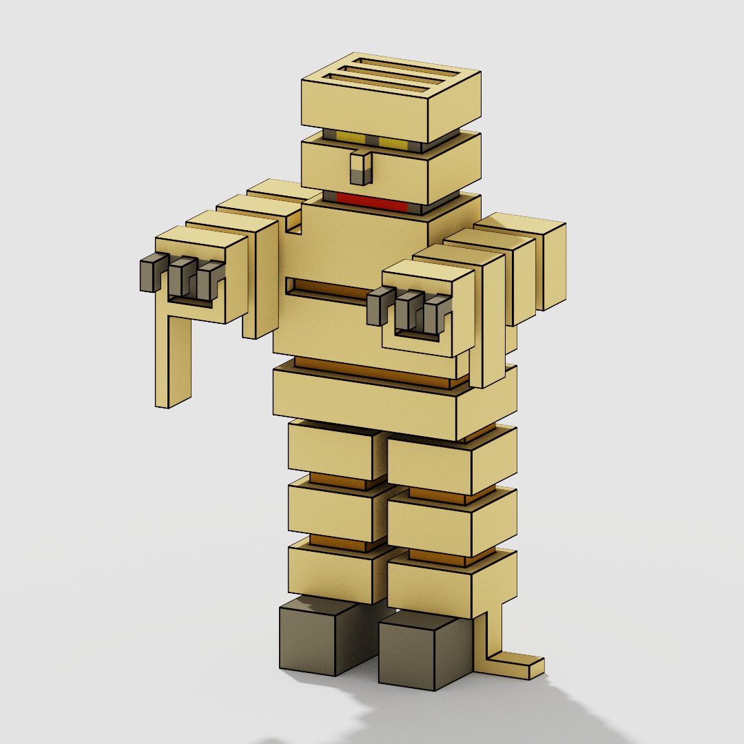 Voxel Character Pack Low-poly 3D model_6