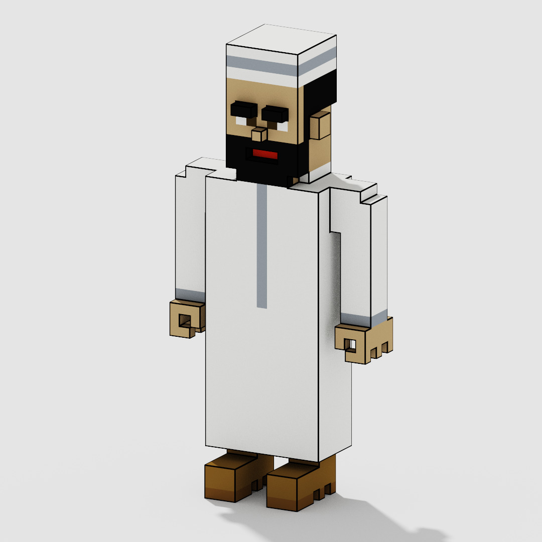 Voxel Character Pack Low-poly 3D model_25