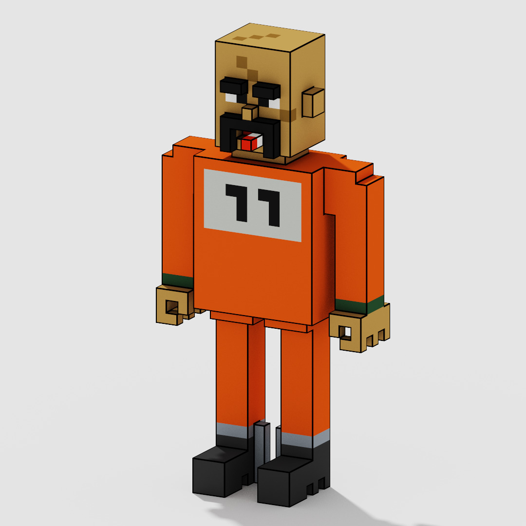 Voxel Character Pack Low-poly 3D model_24