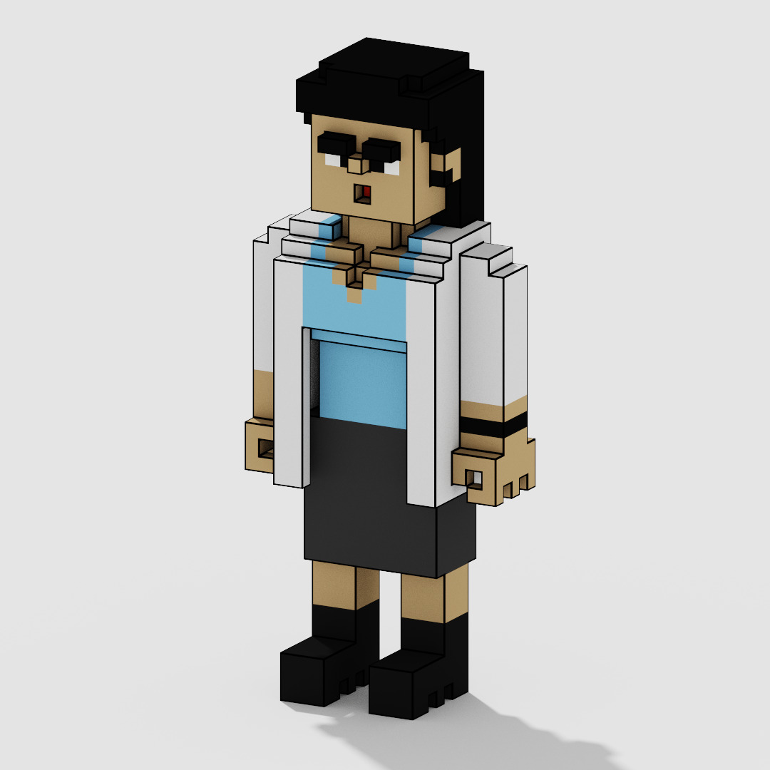 Voxel Character Pack Low-poly 3D model_2