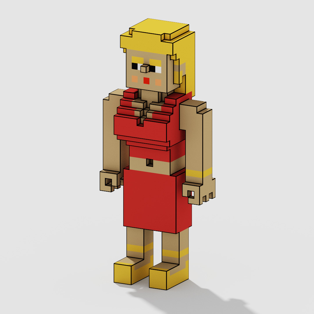 Voxel Character Pack Low-poly 3D model_3