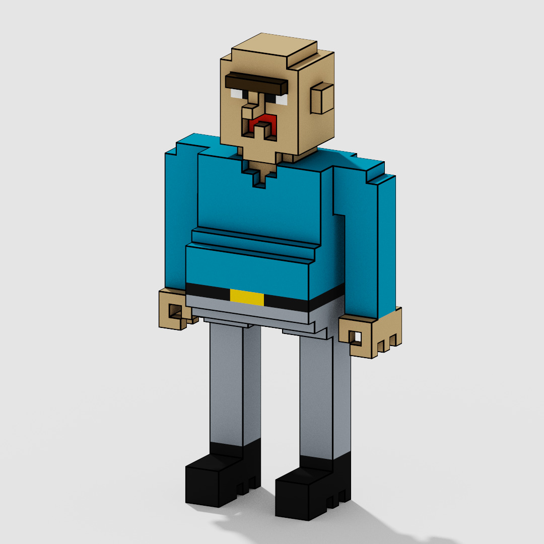 Voxel Character Pack Low-poly 3D model_28