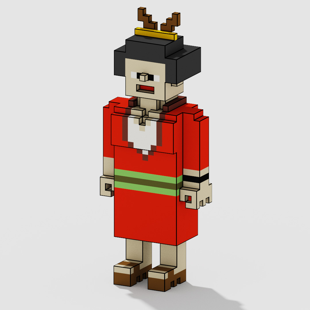 Voxel Character Pack Low-poly 3D model_1