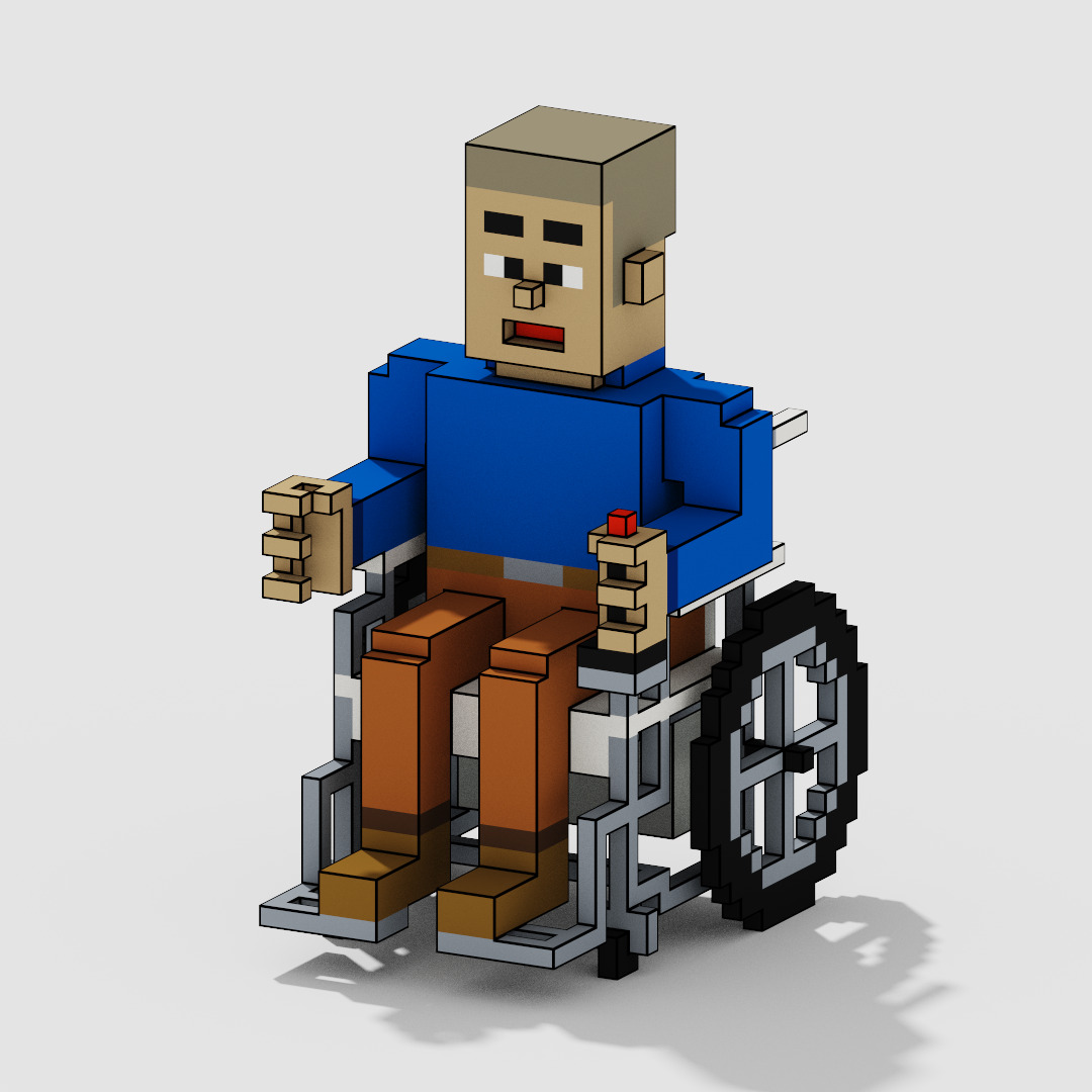 Voxel Character Pack Low-poly 3D model_35