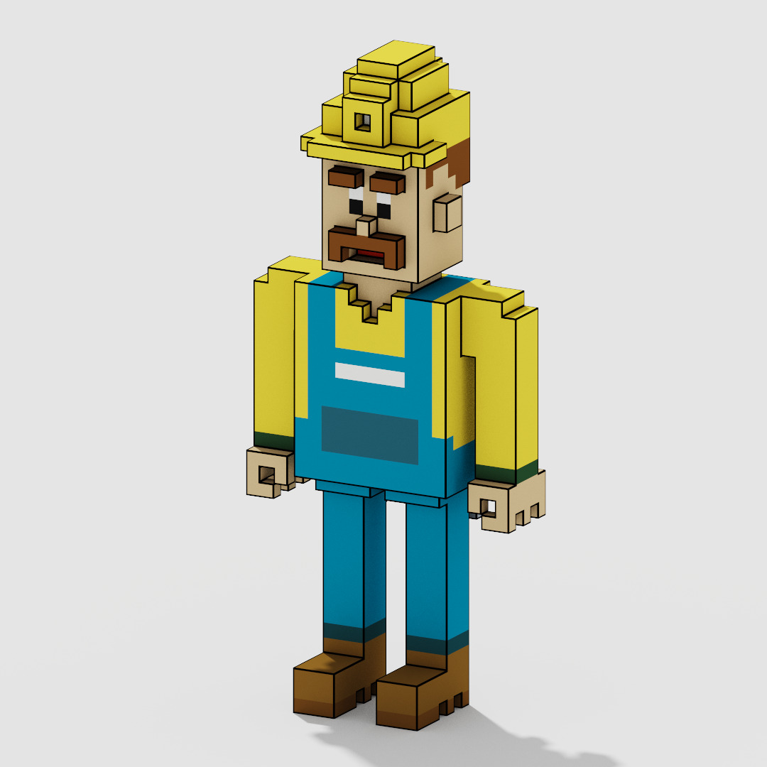 Voxel Character Pack Low-poly 3D model_20