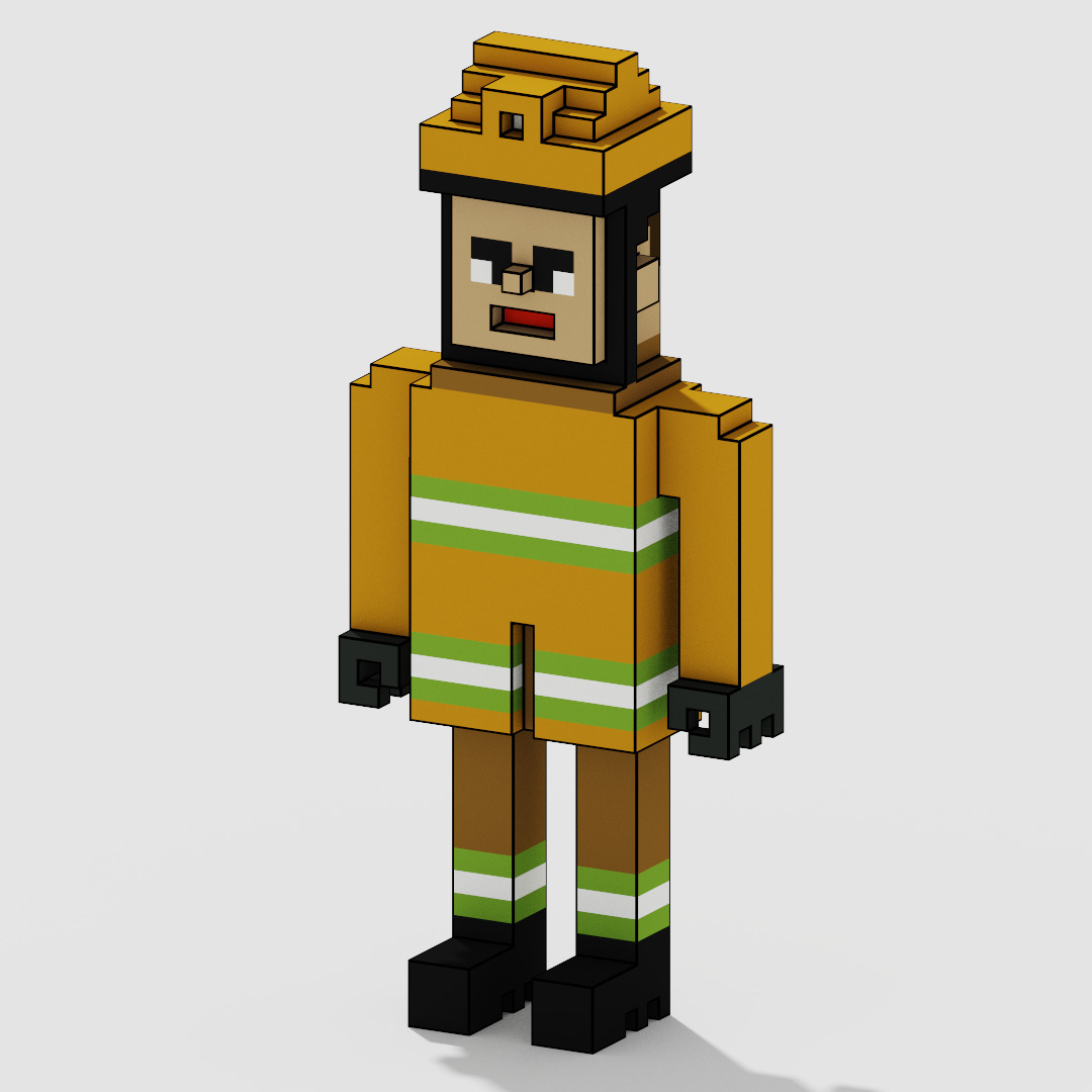 Voxel Character Pack Low-poly 3D model_16