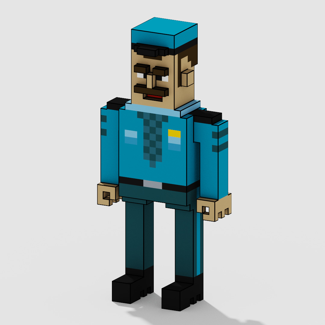 Voxel Character Pack Low-poly 3D model_21