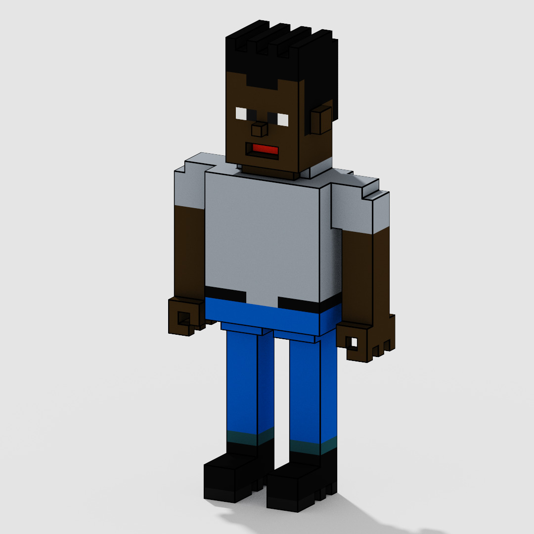 Voxel Character Pack Low-poly 3D model_15