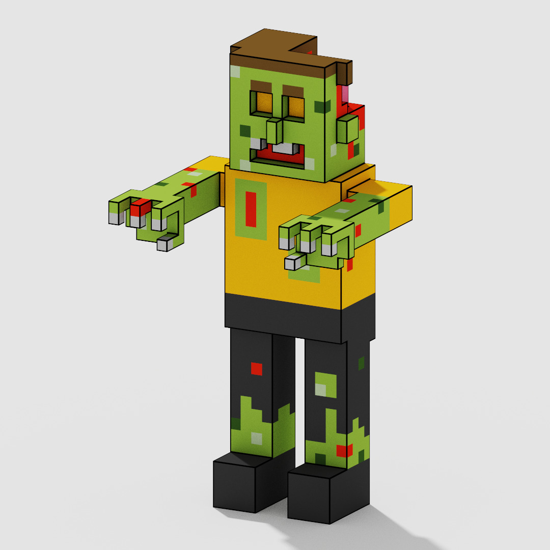 Voxel Character Pack Low-poly 3D model_7