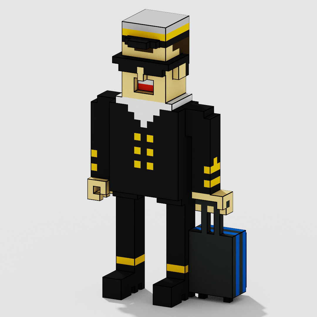 Voxel Character Pack Low-poly 3D model_14